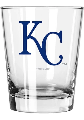 Kansas City Royals 15oz Full Color Logo Rock Glass - White