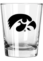 Iowa Hawkeyes 15oz Full Color Logo Rock Glass