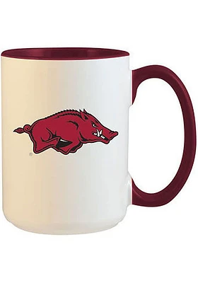 Arkansas Razorbacks 15oz Inner Color Ceramic Mug - Crimson