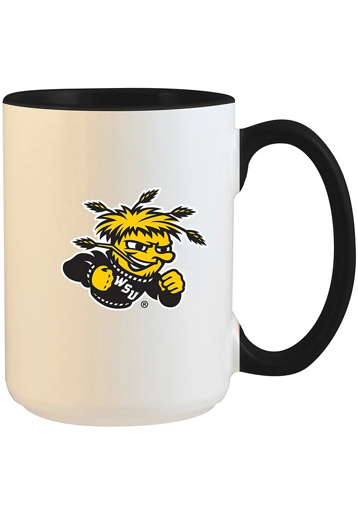 Wichita State Shockers 15oz Inner Color Ceramic Mug - Black