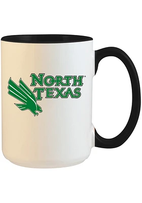 North Texas Mean Green 15oz Inner Color Ceramic Mug - Kelly Green