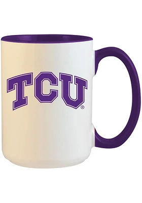 TCU Horned Frogs 15oz Inner Color Ceramic Mug - Purple