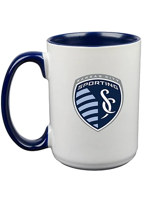 Sporting Kansas City 15oz Inner Color Ceramic Mug - Navy Blue