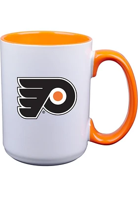 Philadelphia Flyers 15oz Inner Color Ceramic Mug - Orange