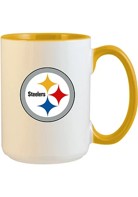 Pittsburgh Steelers 15oz Inner Color Ceramic Mug - Yellow
