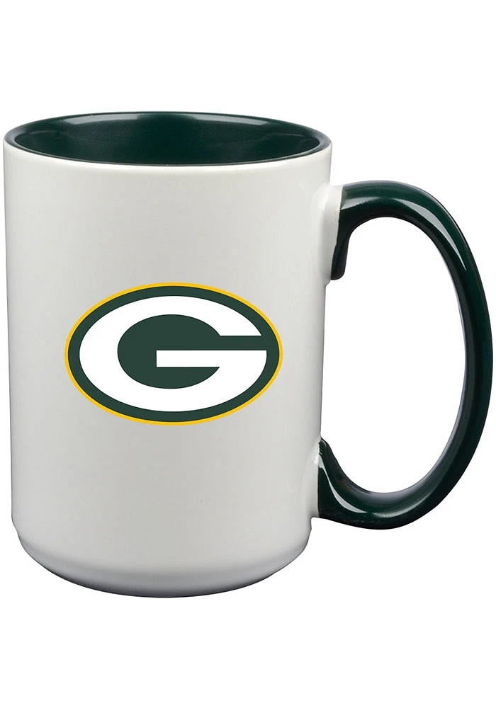 Green Bay Packers 15oz Inner Color Ceramic Mug - Green