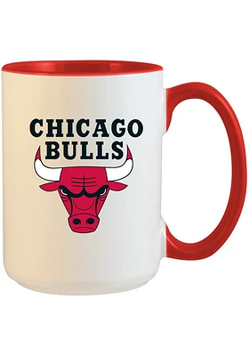 Chicago Bulls 15oz Inner Color Ceramic Mug - Red