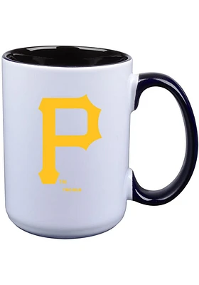 Pittsburgh Pirates 15oz Inner Color Ceramic Mug - Black