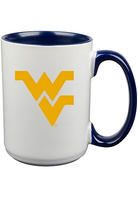 West Virginia Mountaineers 15oz Inner Color Ceramic Mug - Navy Blue