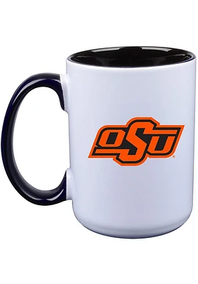 Oklahoma State Cowboys 15oz Inner Color Ceramic Mug - Orange
