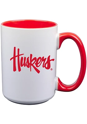 Nebraska Cornhuskers 15oz Inner Color Ceramic Mug - Red