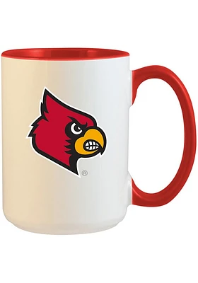 Louisville Cardinals 15oz Inner Color Ceramic Mug - Red