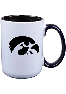 Iowa Hawkeyes 15oz Inner Color Ceramic Mug - Black