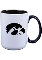 Iowa Hawkeyes 15oz Inner Color Ceramic Mug - Black