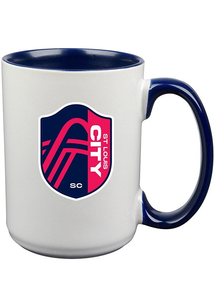 St Louis City SC 15oz Inner Color Ceramic Mug - Navy Blue