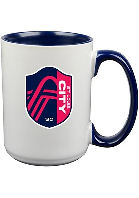 St Louis City SC 15oz Inner Color Ceramic Mug - Navy Blue