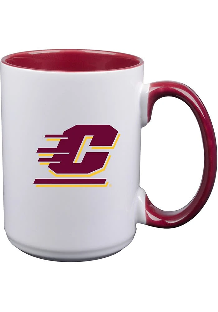 Central Michigan Chippewas 15oz Inner Color Ceramic Mug - Maroon