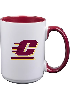 Central Michigan Chippewas 15oz Inner Color Ceramic Mug - Maroon