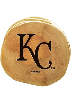 Kansas City Royals Round Wood Cut Coaster - Tan