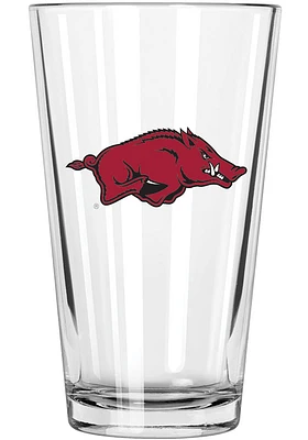 Arkansas Razorbacks 17oz Color Logo Mixing Pint Glass - White