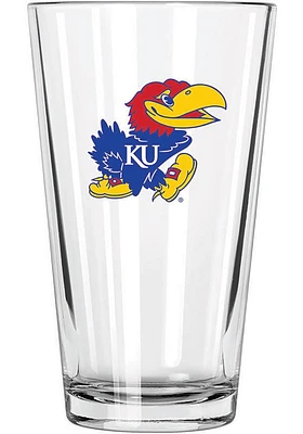 Kansas Jayhawks 17oz Color Logo Mixing Pint Glass - White