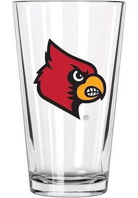 Louisville Cardinals 17oz Color Logo Mixing Pint Glass - White