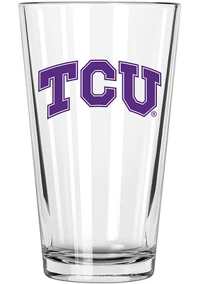 TCU Horned Frogs 17oz Color Logo Mixing Pint Glass - White