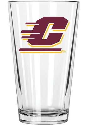 Central Michigan Chippewas 17oz Color Logo Mixing Pint Glass - White