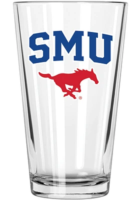 SMU Mustangs 17oz Color Logo Mixing Pint Glass - White