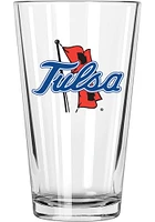 Tulsa Golden Hurricane 17oz Color Logo Mixing Pint Glass - White