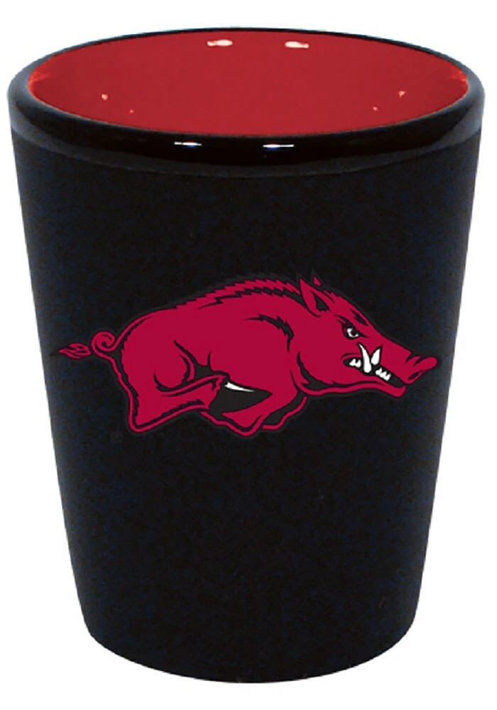 Arkansas Razorbacks 2oz Matte Black Shot Glass
