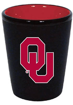 Oklahoma Sooners 2oz Matte Black Shot Glass