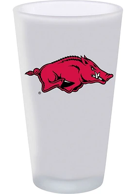 Arkansas Razorbacks 16oz White Frosted Pint Glass