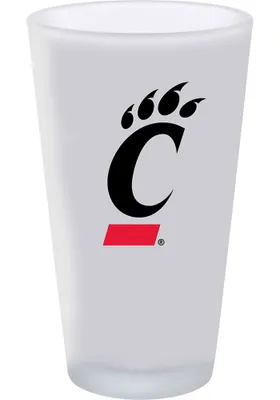 Cincinnati Bearcats 16oz White Frosted Pint Glass