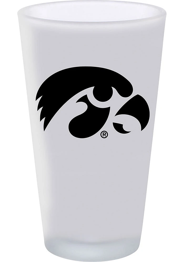 Iowa Hawkeyes 16oz White Frosted Pint Glass