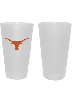 Texas Longhorns 16oz White Frosted Pint Glass - White