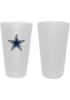 Dallas Cowboys 16oz White Frosted Pint Glass - White