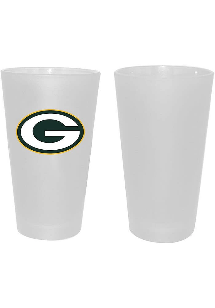 Green Bay Packers 16oz White Frosted Pint Glass - White