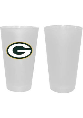 Green Bay Packers 16oz White Frosted Pint Glass - White