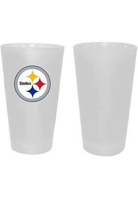 Pittsburgh Steelers 16oz White Frosted Pint Glass - White