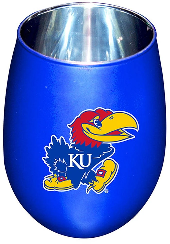 Kansas Jayhawks 12oz Stainless Steel Stainless Steel Stemless - Blue