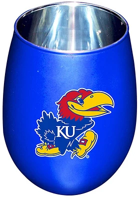 Kansas Jayhawks 12oz Stainless Steel Stainless Steel Stemless - Blue