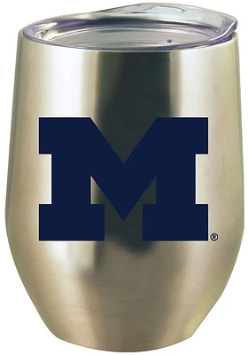 Michigan Wolverines 12oz Stainless Steel Stainless Steel Stemless - Silver