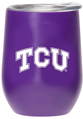 TCU Horned Frogs 12oz Stainless Steel Stainless Steel Stemless - Purple