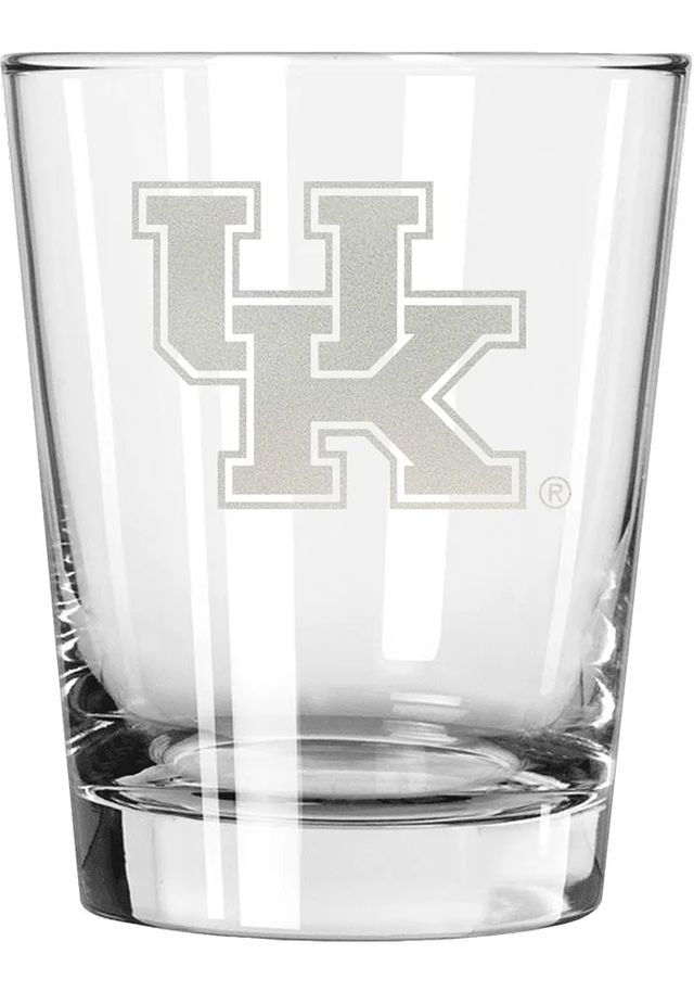 Kentucky Wildcats etched Rock Glass