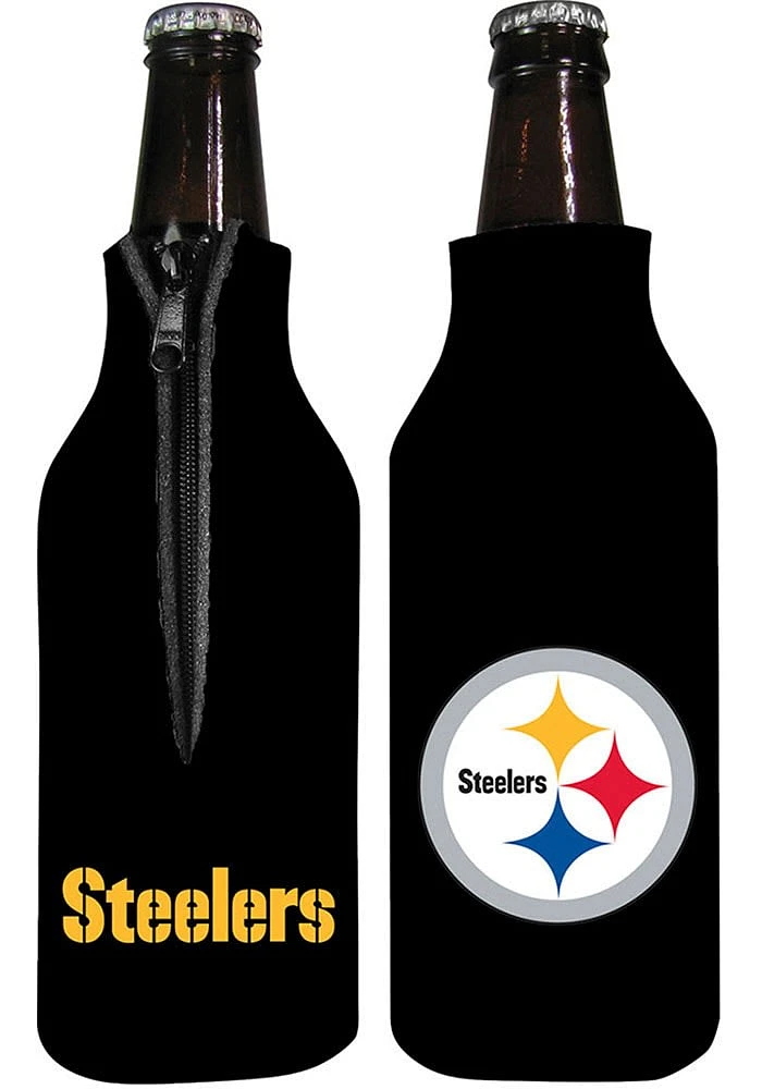 Pittsburgh Steelers Bottle Insulator Coolie - Black