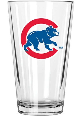 Chicago Cubs 16oz Cooperstown Bear Logo Pint Glass - White