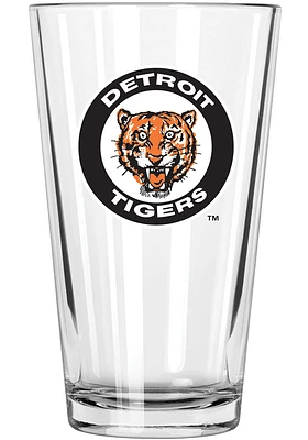 Detroit Tigers 16oz Cooperstown Batting Tiger Logo Pint Glass - White