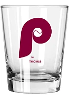 Philadelphia Phillies 15oz Coopertstown P Logo Rock Glass - White