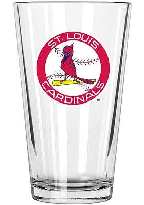 St Louis Cardinals 16oz Cooperstown Cardinal Logo Pint Glass - White